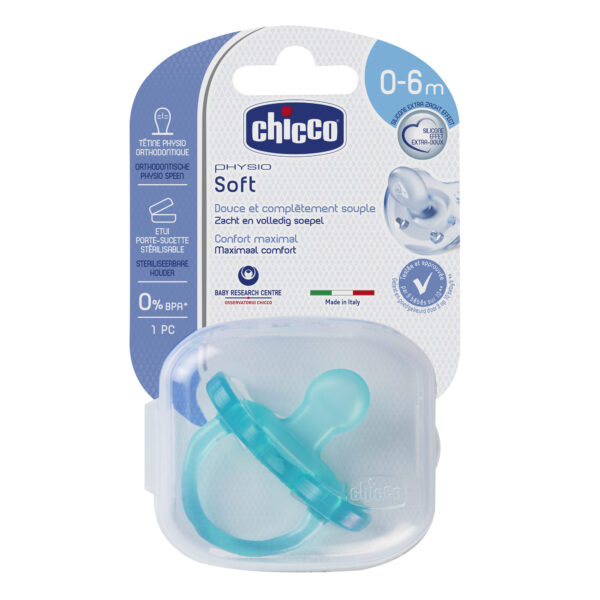 Chicco - Sucette Physio bleu 0 à 6 mois