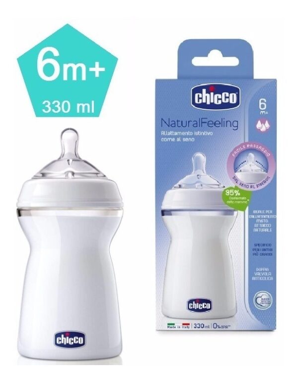 Chicco - Biberon PP Natural Feeling 06 mois + - 330 ml