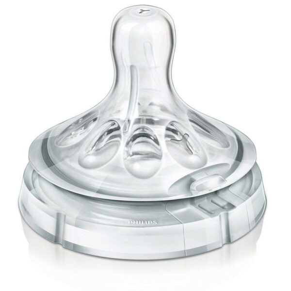 Philips AVENT - Tétine silicone 2 trous Natural, débit lent