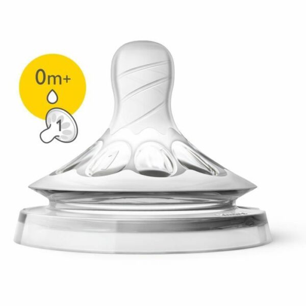 Philips AVENT - Tétine Natural Silicone Débit Nouveau-Né 0 Mois