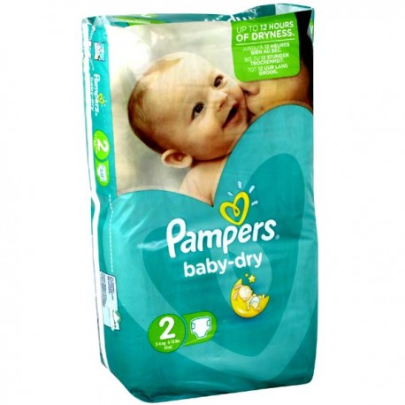 Pampers - Baby-Dry - Couches de taille 2 (mini), 3-6 kg - P40