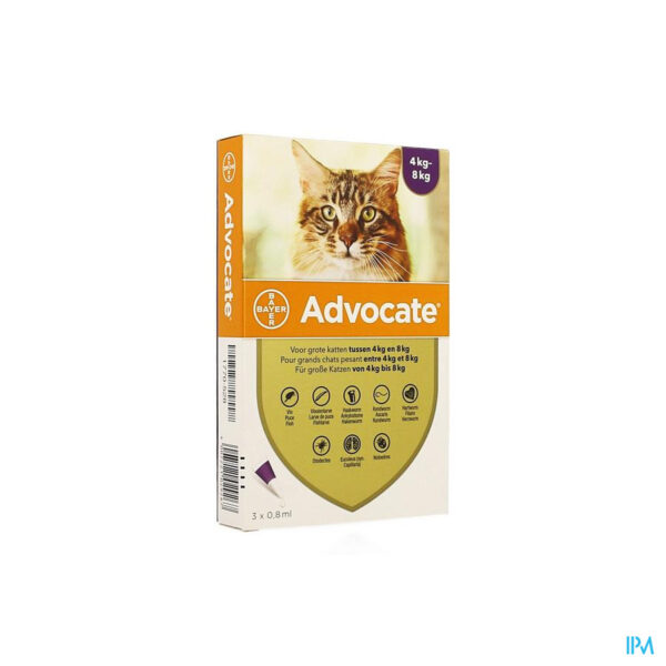 Bayer Advocate - Spot On Chat 4-8 kg - B3 - 0,8 ml