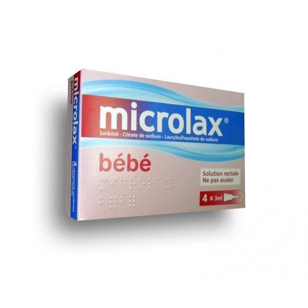 MICROLAX Bébé Solution Rectale - 4 unidoses 3.0 ml - Pharmacie Sainte Marie