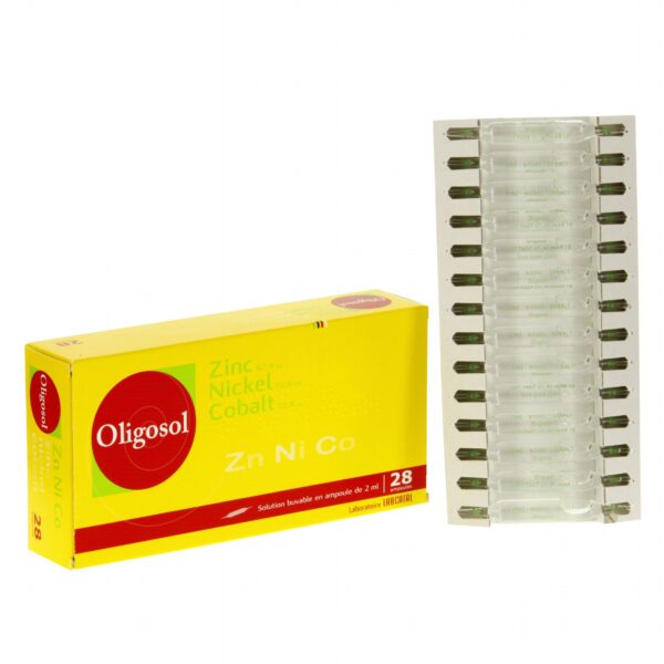 OLIGOSOL ZINC NICKEL COBALT - 28 ampoules x 2.0 ml